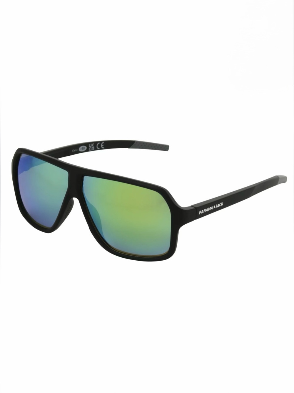 Panama Jack Black Frame Shield Sunglasses - 100% UV Protection